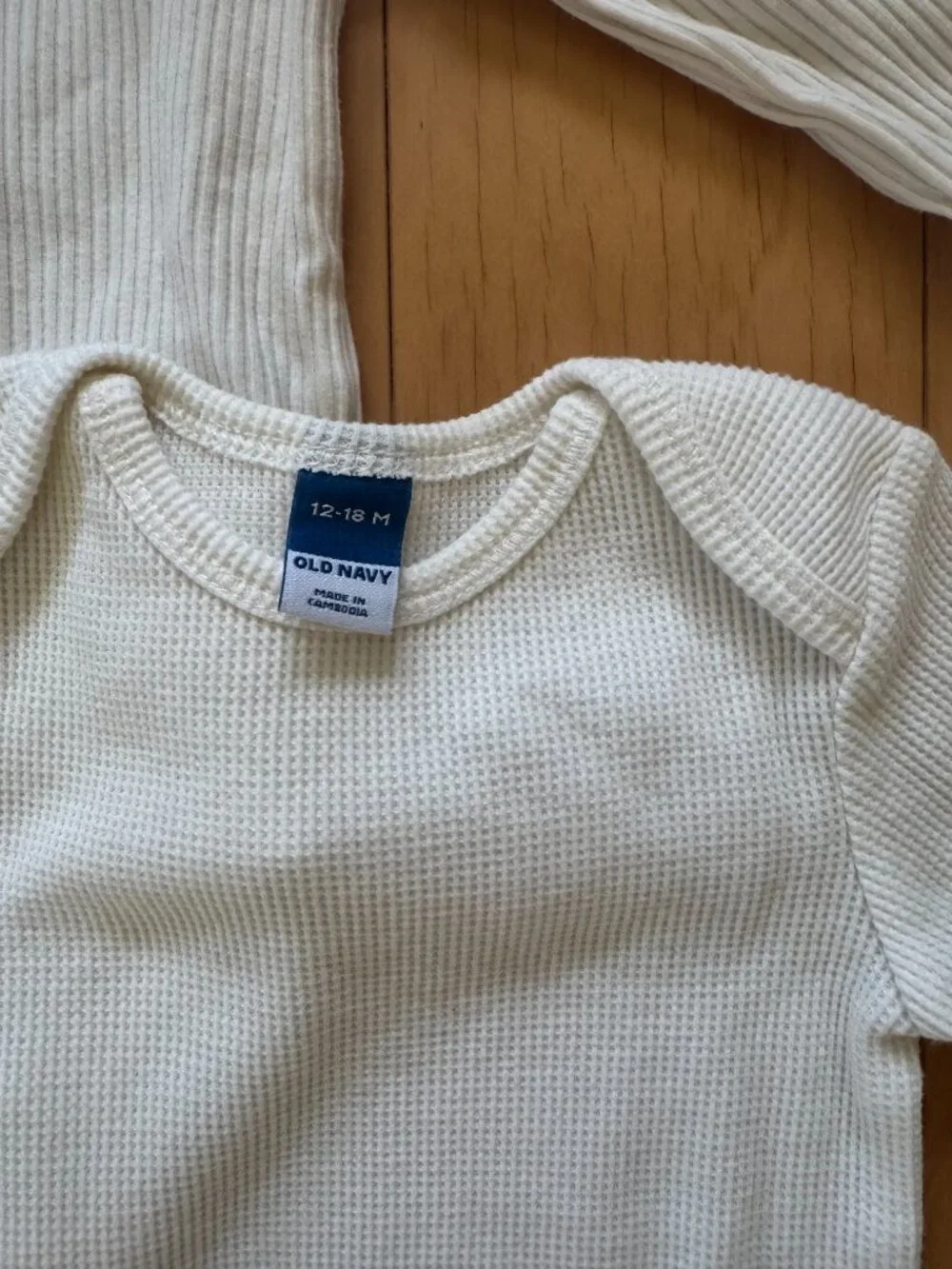 Old Navy 2-Pack Bodysuits | Long Sleeve & Short Sleeve | Off-White | 12–18 Month